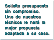 Solicite presupuesto